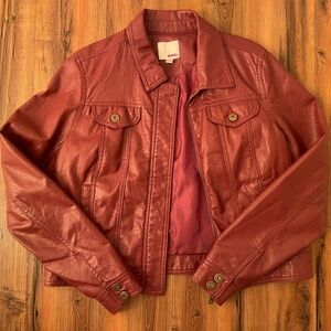 Red leather jacket!